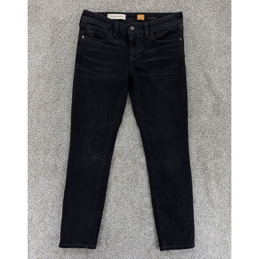 Pilcro and the Letterpress Stet Jeans Women's 27P Black Mid Rise Ankle Stretch‎